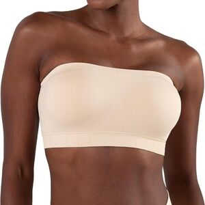 NWT Truekind Beige Wireless Strapless Bandeau Bra Size Large